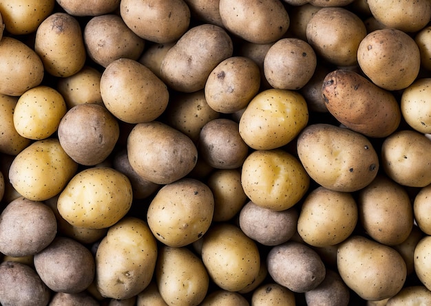 A pile of potatoes with one that says'the word potato'on it