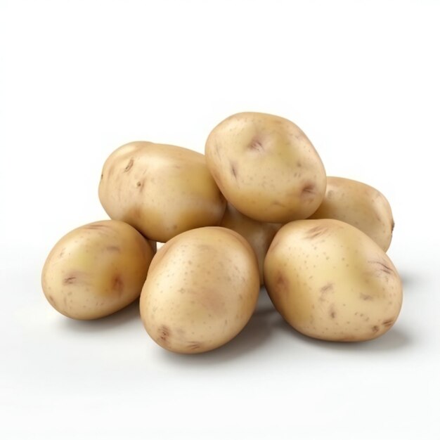 A pile of potatoes with the word potato on the bottom