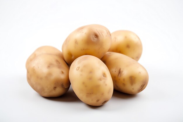 A pile of potatoes with the word potato on the top