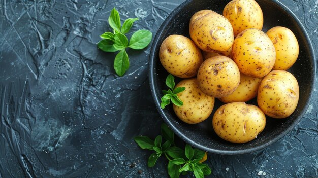 Foto un mucchio di patate su un tavolo di legno