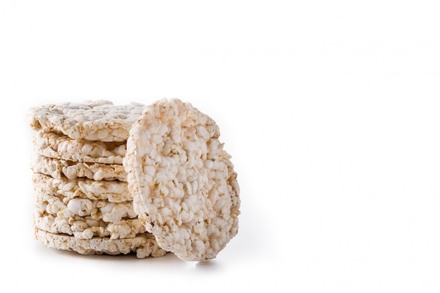 Pile of puffed rice cakes