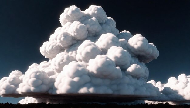 Photo a pile of puffy white clouds with a blue background