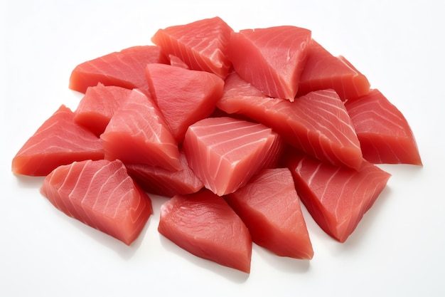 Photo a pile of raw fish