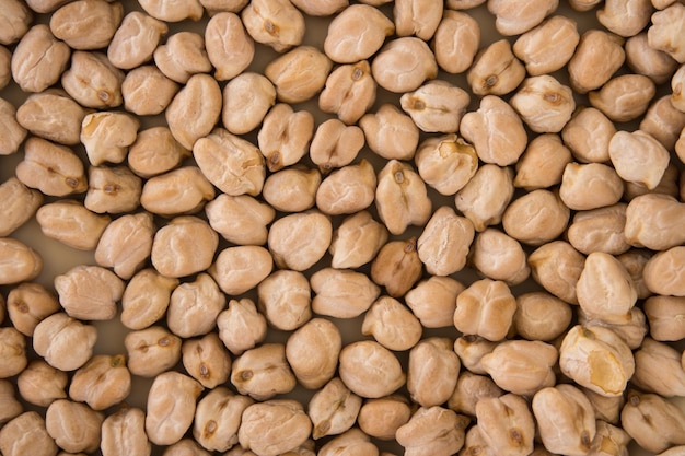 Pile of raw lentils legume type