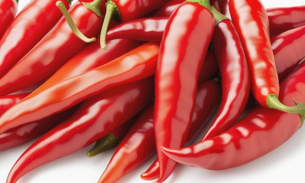 a pile of red chili peppers