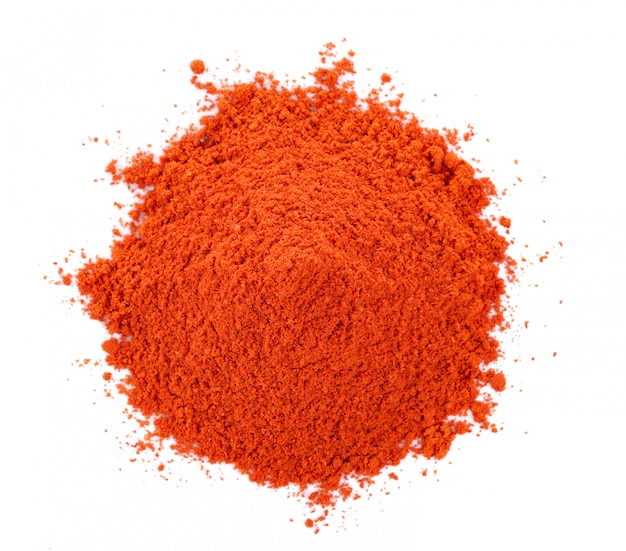 Photo pile of red paprika powder