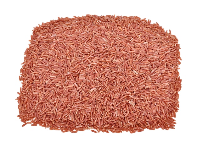 Pile of red rice isolated