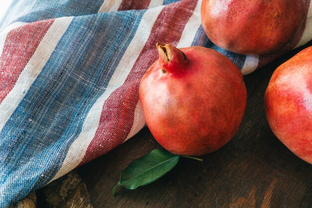 Pile of ripe  pomegranate