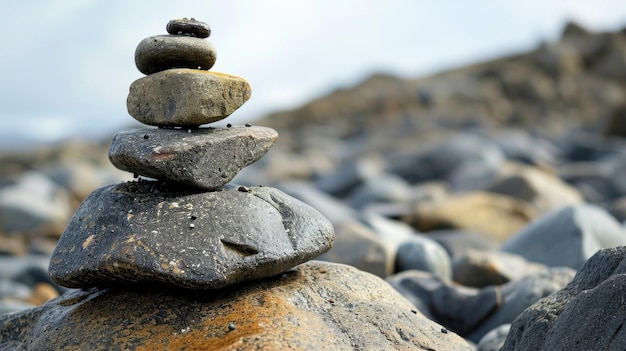 A Pile of Rocks Stacked on Top of Each Other