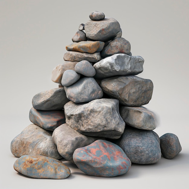 Pile of rocks stacked on top of each other