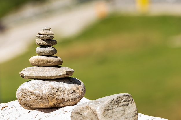 Pile of rocks stone. Zen concept