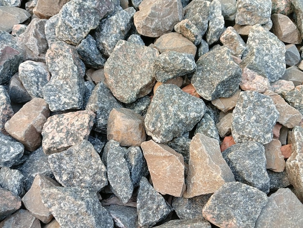 A pile of rocks stone