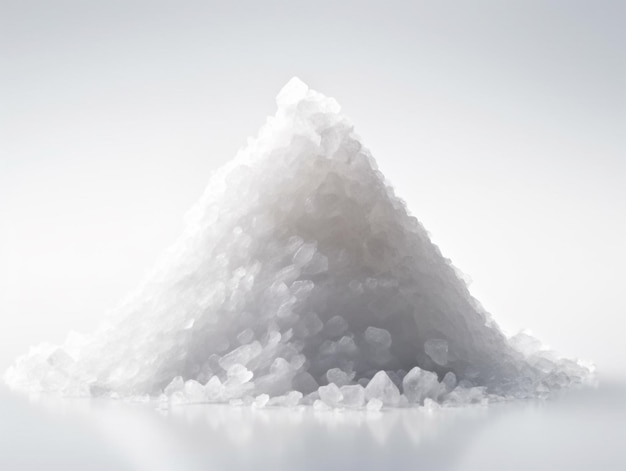 Photo a pile of salt sits on a table.