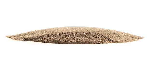 Pile sand isolated on white background