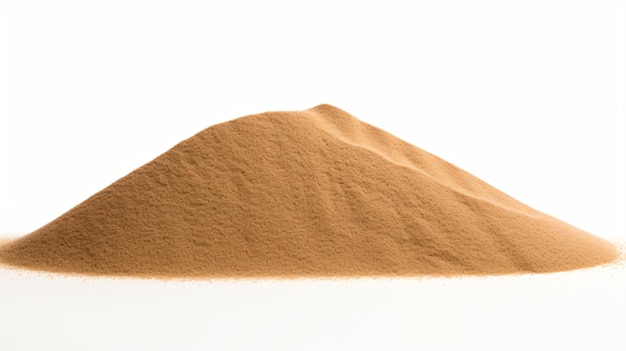 a pile of sand on a white surface