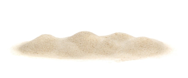 Pile of sand on white