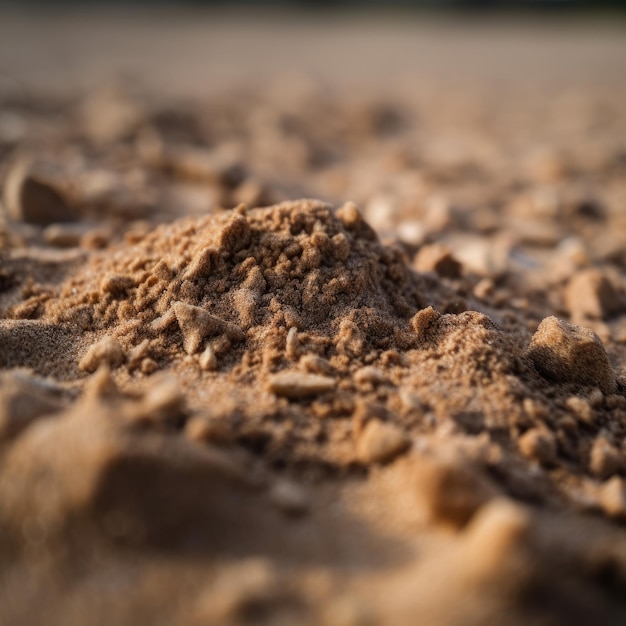 「砂」という文字が書かれた砂の山