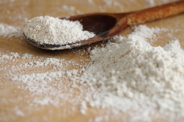 Pile of shredded coconut meat on the table