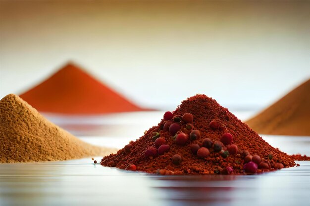 a pile of spices with a small amount of sugar.