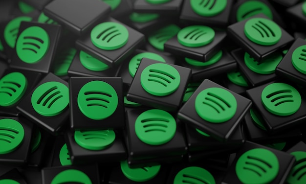 Pile of Spotify Logos