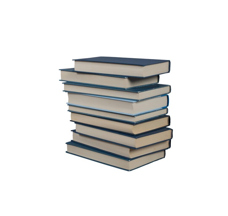 Pile of stacked books concept of culture and knowledge 3d render