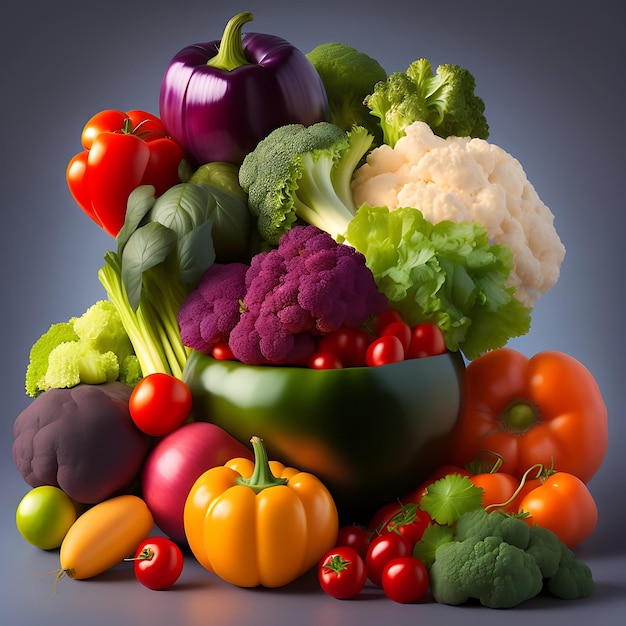 Pile of vegetables background