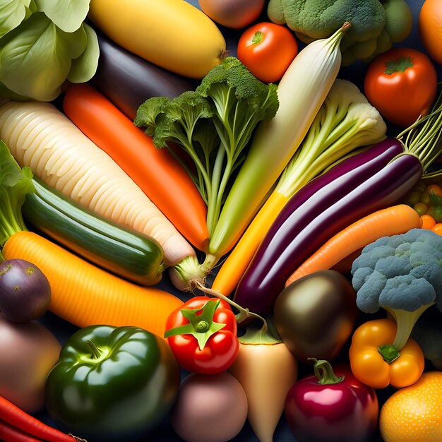 Pile of vegetables background