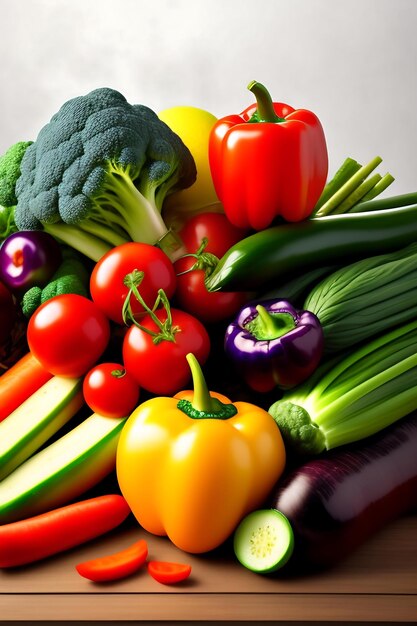 Pile of vegetables background