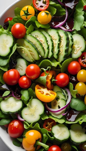 Photo a pile of vegetables including tomatoes cucumbers tomatoes and cucumbers