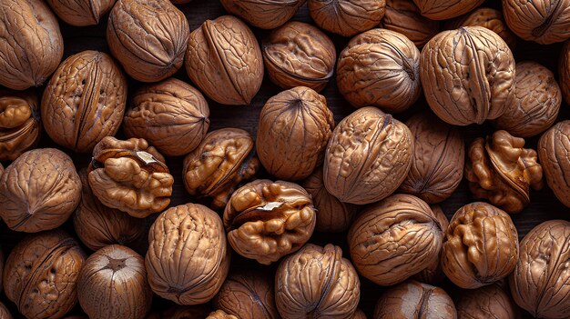 A pile of walnuts