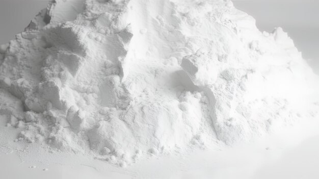 Photo a pile of white powdered sugar is shown in a black and white photo