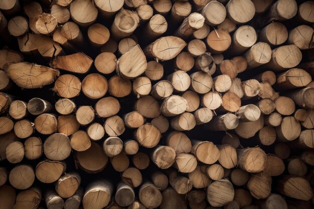 A pile of wood with the word wood on it