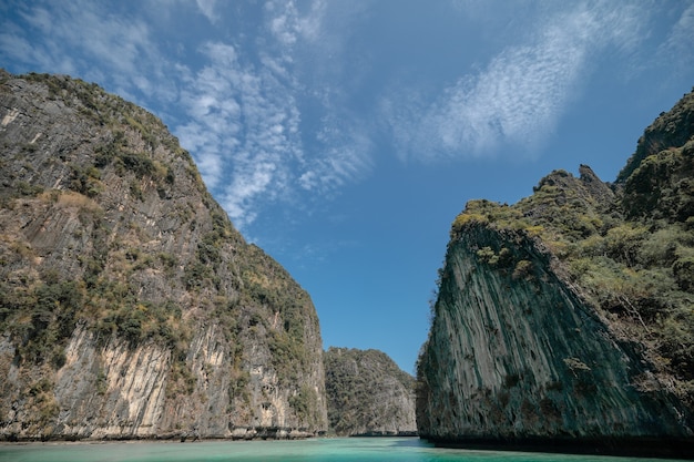 Pileh Lagoon, Landscape of Andaman sea, Phi Phi Islands, THAILAND.