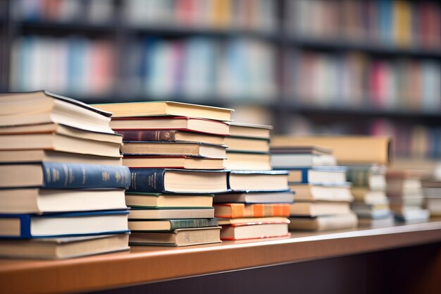 지식 의 무더기 - 대학 도서관 에서 책 들 을 선택적 으로 정렬 한 매혹적 인 스