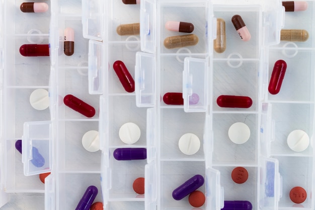 pill box arrangement still life