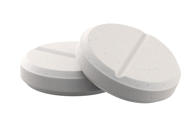 pill white round 3d render