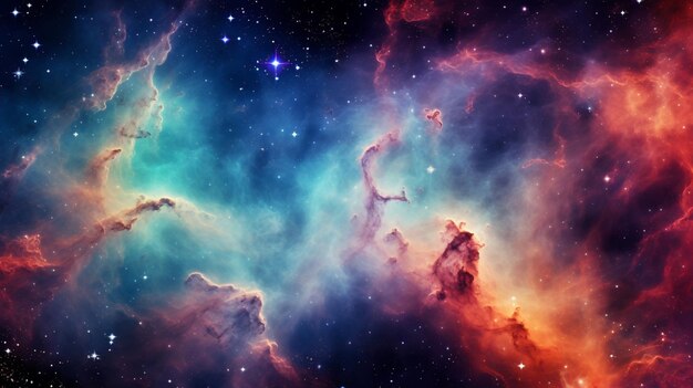 Premium Photo  The pillars of creation colorful gas nebula tiny