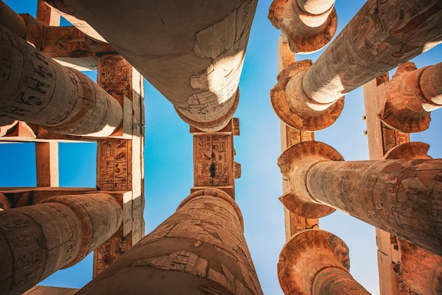 pillars in Karnak Temple in Luxor, Egypt