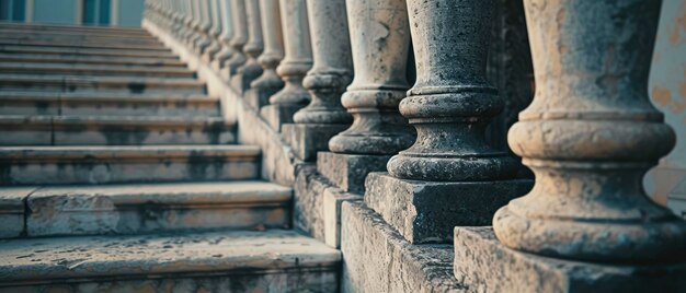 Photo pillars of tradition detailed stone columns and staircase adorn the classical facade of the building