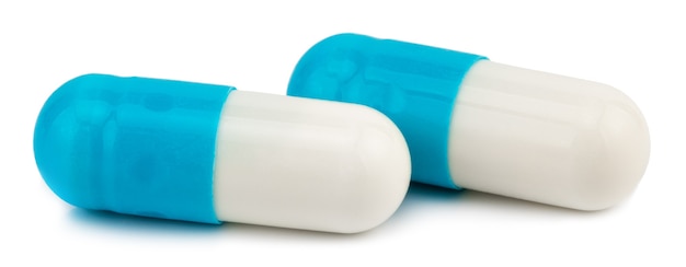 Pillen capsules geïsoleerd op wit