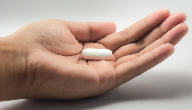 Pillencapsule in de hand