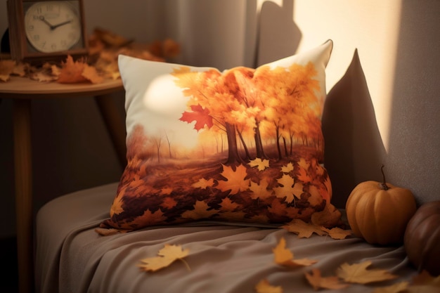 秋の枕 8k 3d カラフルなファンタジー リアリズム ソフトフォーカス リアリズム