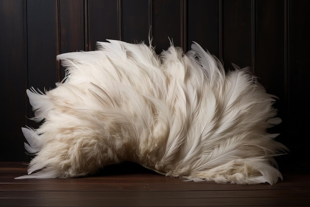 Pillow filled with bird s natural feathers