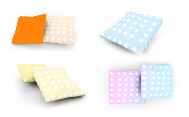 Pillow isolated on a White Background 3D Rendering