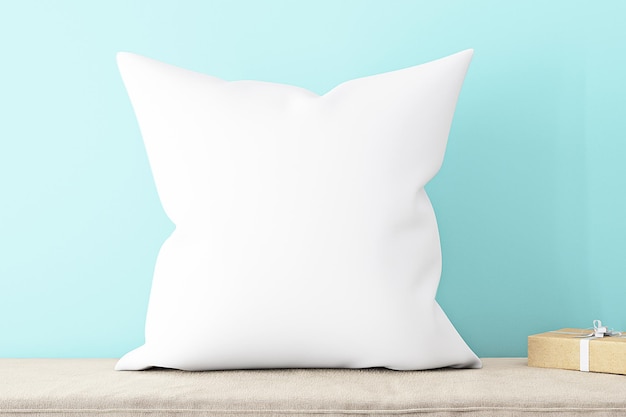 Pillow mockup White pillow 3D rendering