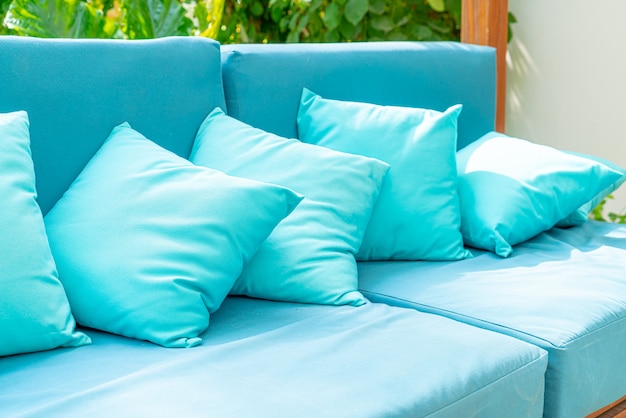 Pillow on sofa chair decoration outdoor patio