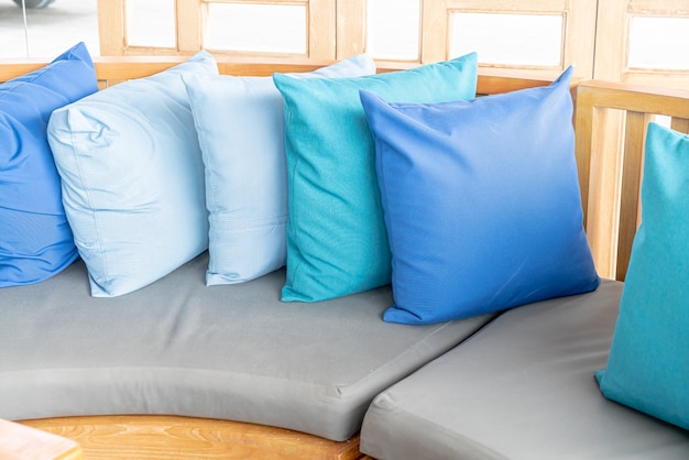 Pillow on sofa chair decoration outdoor patio