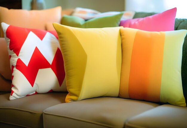 Pillows on a couch