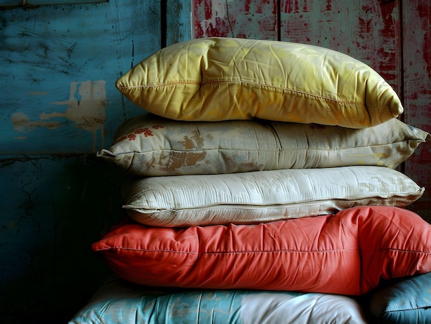 Pillows plumped inviting back to slumber