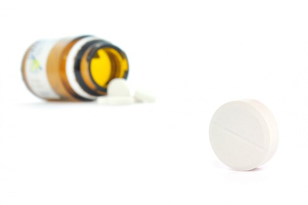 Pills isolated on white background